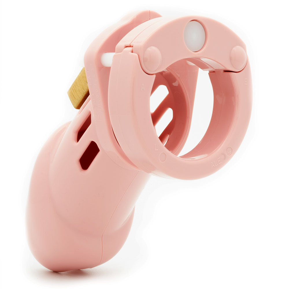 CB-6000 Chastity Cock Cage Kit -  -  3.25 Inch Cock Cage Kit in pink color for secure restraint.