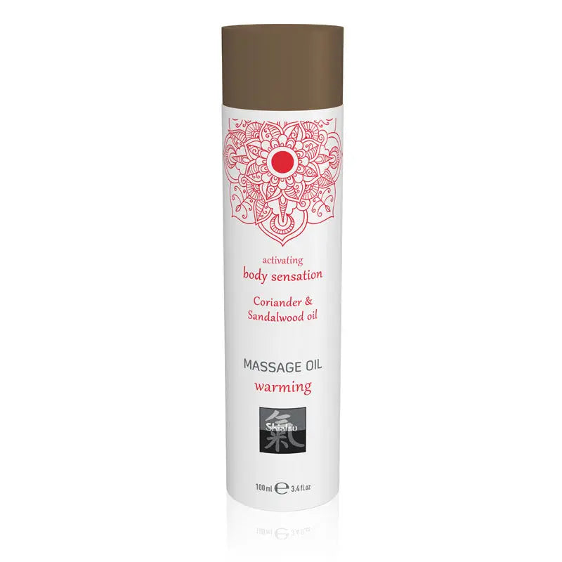 SHIATSU Massage Oil - Warming - Coriander & Sandalwood Oil Scented - 100 ml Hot Production Discreet Intimate Essentials.