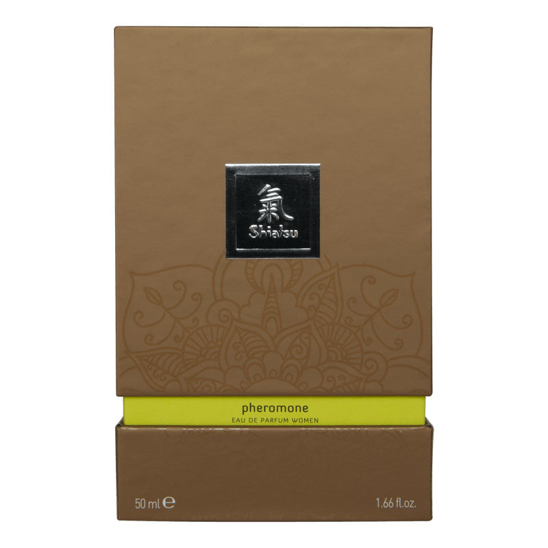 Shiatsu Pheromone Eau De Parfum Women - Lime - Pheromone Fragrance for Women - 50 ml packaging image.