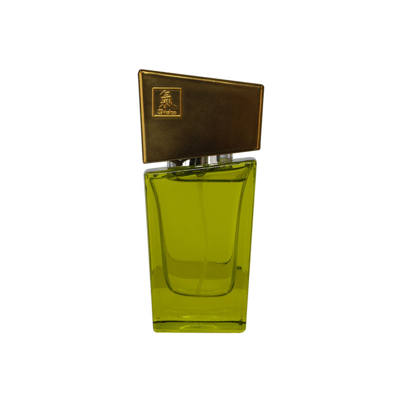 Shiatsu Pheromone Eau De Parfum Women - Lime - Pheromone Fragrance for Women - 50 ml in a stylish green bottle.