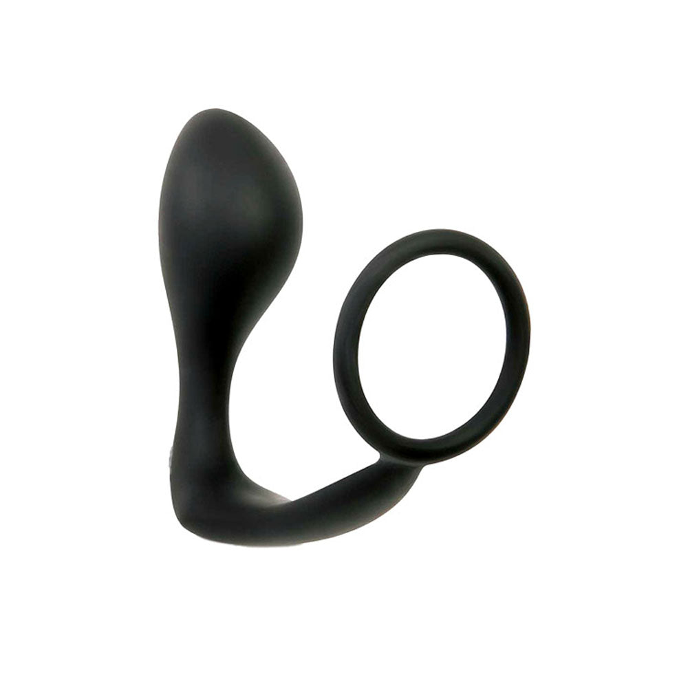 Adam & Eve INTRO TO PROSTATE KIT - 4 Piece Kit, black prostate plug with ring for enhanced pleasure and comfort.