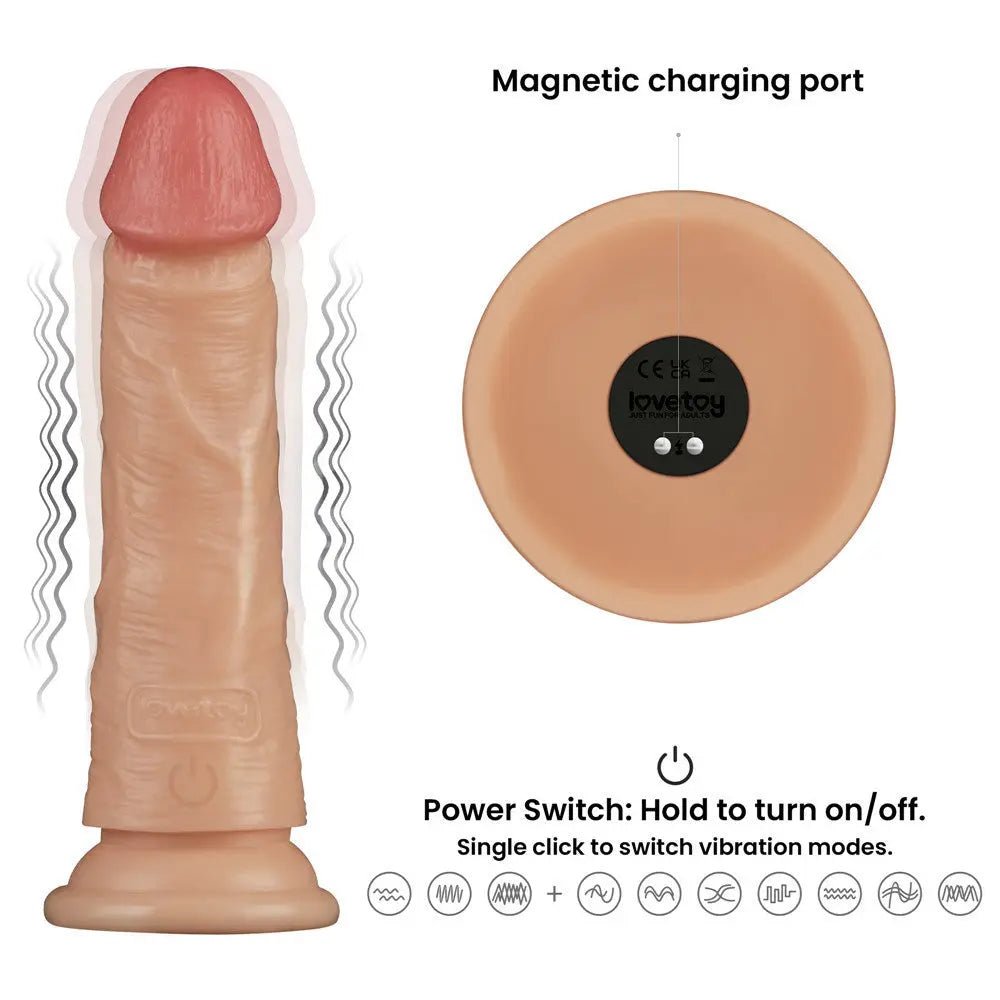 Shop affordable quality 7 Inch Power Basics - 18 cm USB Rechargeable Vibrating Dong - Discreet Intimate Essentials - DONGS - Lovetoy