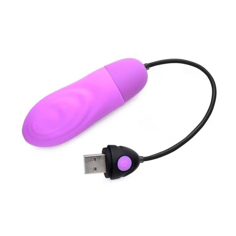 7X Pulsing Rechargeable Bullet Purple Bang Discreet Intimate Essentials.