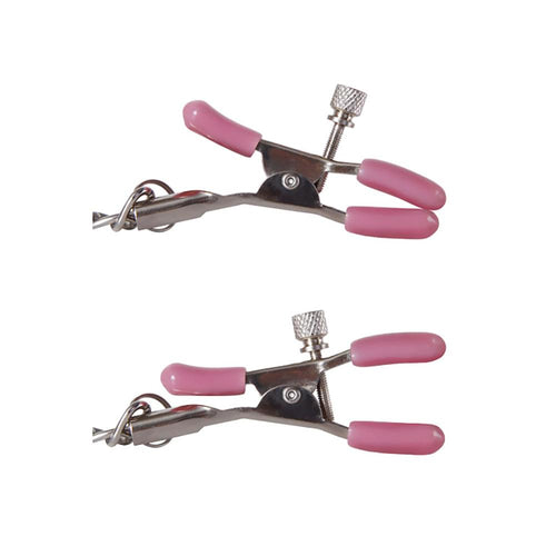 Adam & Eve Chain Me Up Kink Clamps - Riira Kōmi me te Mekameka Topito