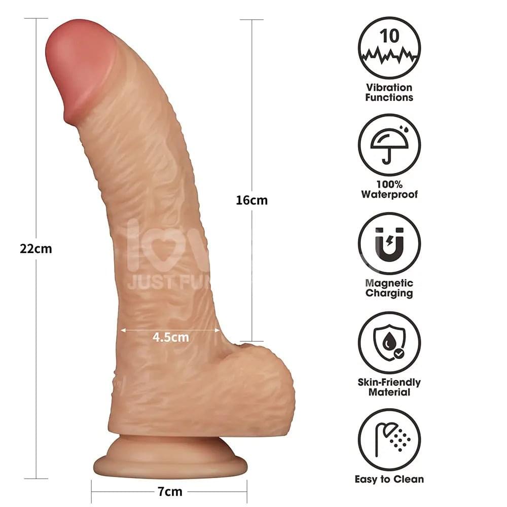 8.5 Inch Power Basics -  21.6 cm USB Rechargeable Vibrating Dong Lovetoy Discreet Intimate Essentials.
