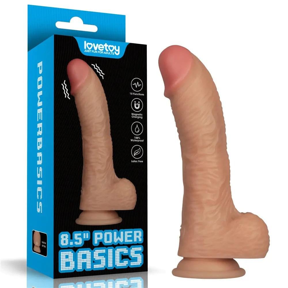8.5 Inch Power Basics -  21.6 cm USB Rechargeable Vibrating Dong Lovetoy Discreet Intimate Essentials.