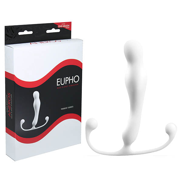 Aneros Eupho Trident -  Prostate Massager packaging with the product displayed, highlighting its design and features.