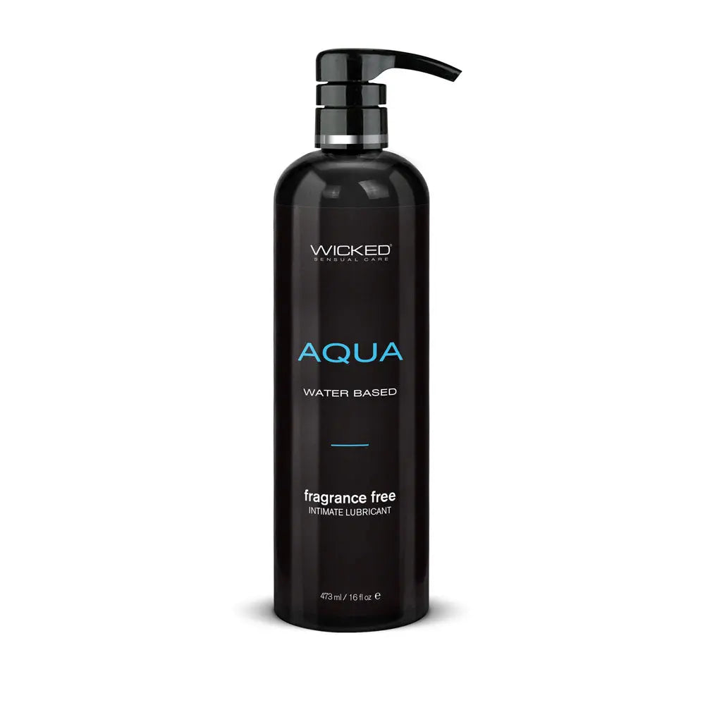 Wicked Aqua - Water Based Lubricant - 476 ml (16 oz) Bottle Wicked Discreet Intimate Essentials.