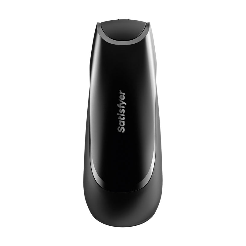 Satisfyer Men Vibration+ USB rechargeable vibrating masturbator in sleek ergonomic design.
