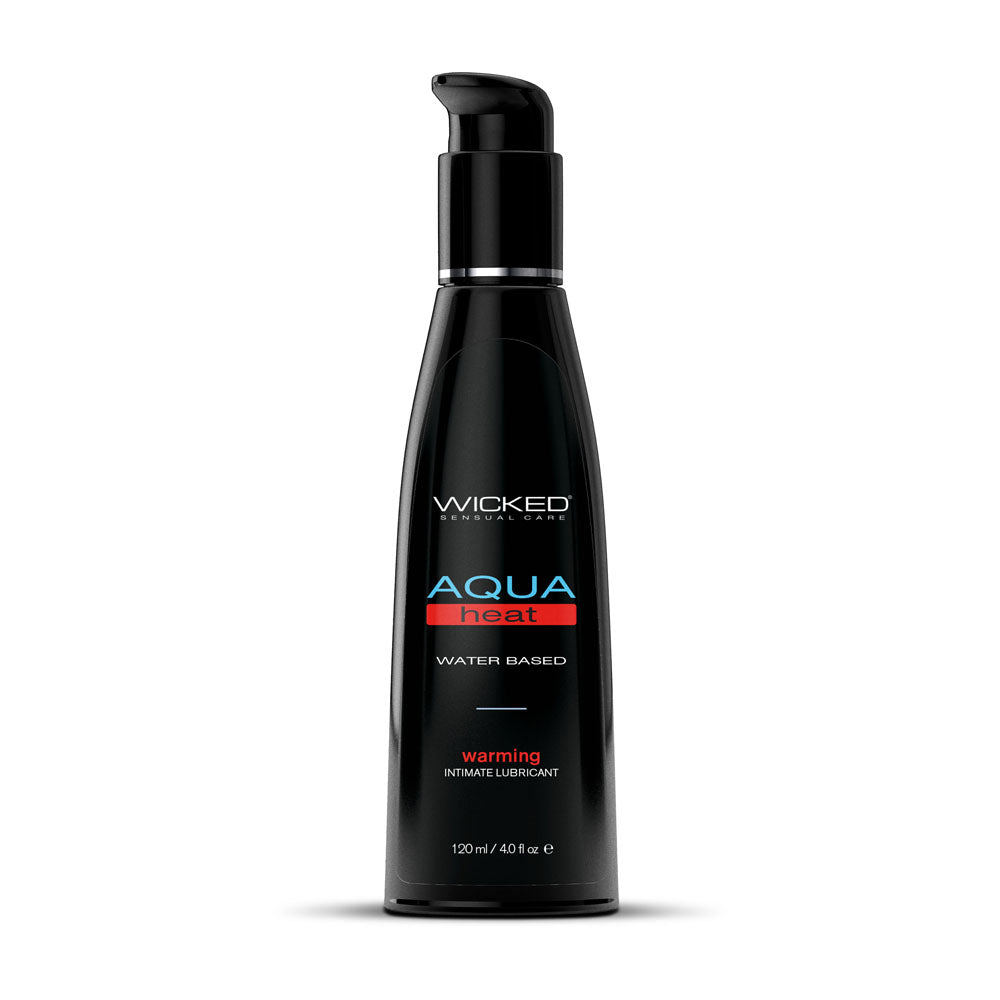 Wicked Aqua Heat - Warming Water Based Lubricant - 120 ml (4 oz) Bottle for enhancing intimacy and pleasure.