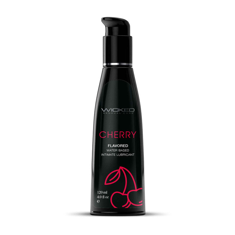 Wicked Aqua Cherry - cherry flavored water lubricant in a 120 ml bottle.