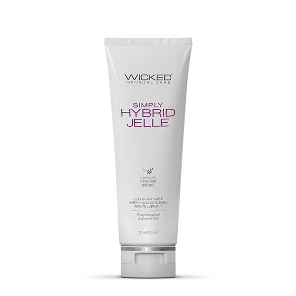 Wicked Simply Hybrid Jelle - Water & Silicone Blended Anal Lubricant - 120 ml Bottle in a sleek, modern tube.