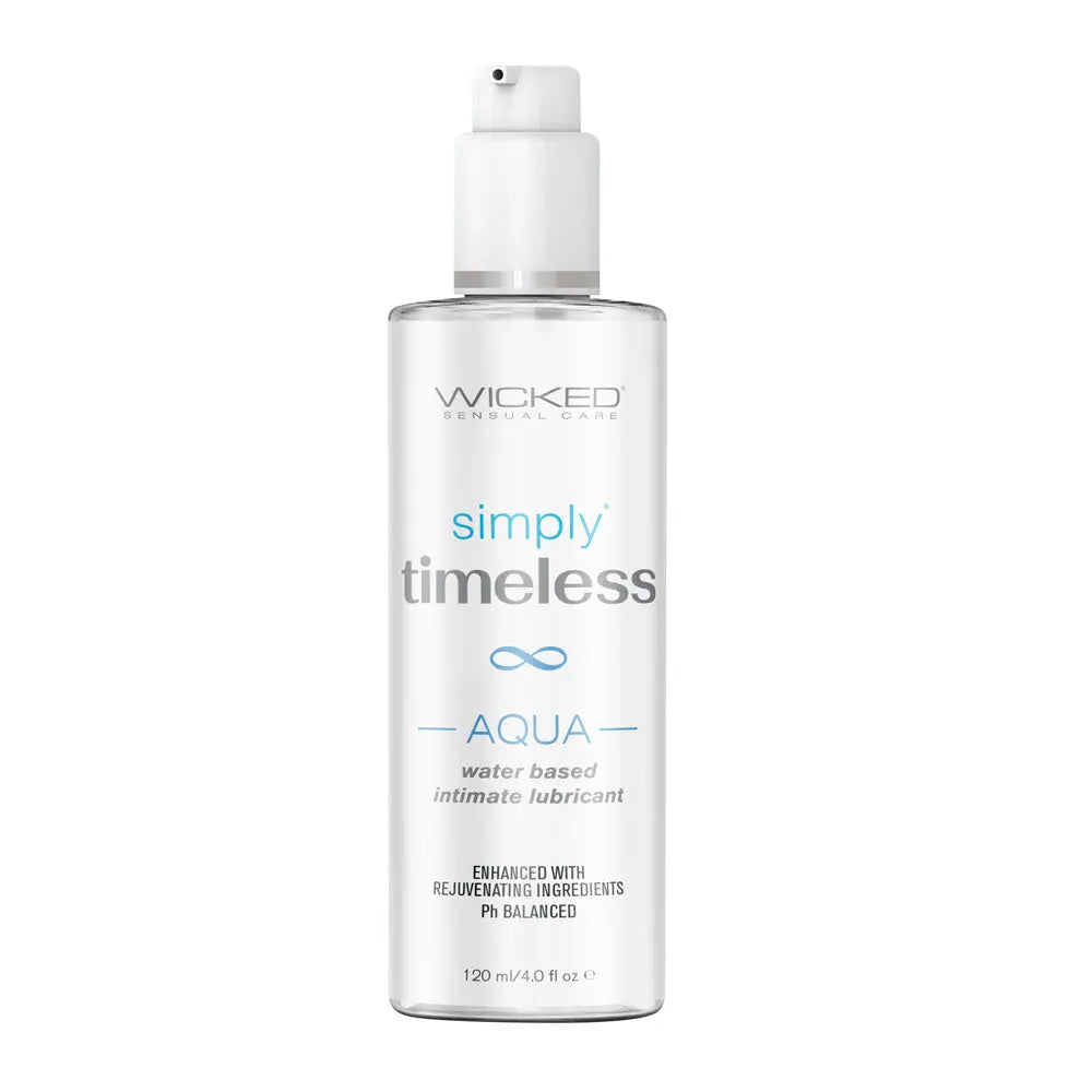Wicked Simply Timeless Aqua - Water Based Lubricant - 120 ml (4 oz) Bottle Wicked Discreet Intimate Essentials.