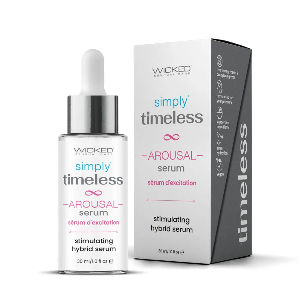 Affordable quality Wicked SIMPLY TIMELESS AROUSAL SERUM - Arousal Serum for Women - 30 ml  from Wicked by Discreet Intimate Essentials with Discreet Delivery 
