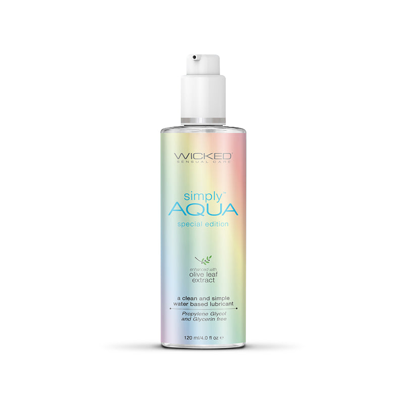 Wicked Simply Aqua Pride - water based lubricant for intimacy in a 120 ml bottle, vegan and cruelty-free.