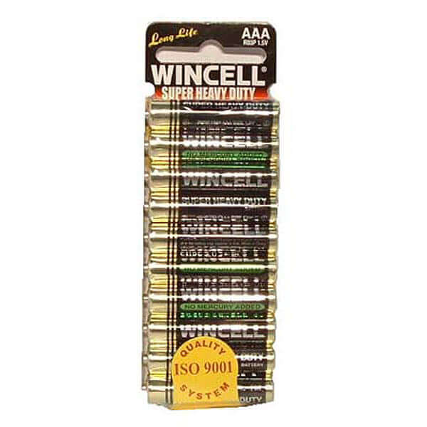 Wincell AAA Super Heavy Duty Batteries - Super Heavy Duty AAA Batteries 10 Pack - Long Life Power Source