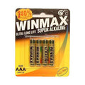 Winmax AAA Super Alkaline Batteries 4 Pack - super alkaline AAA batteries with 40% more digital power