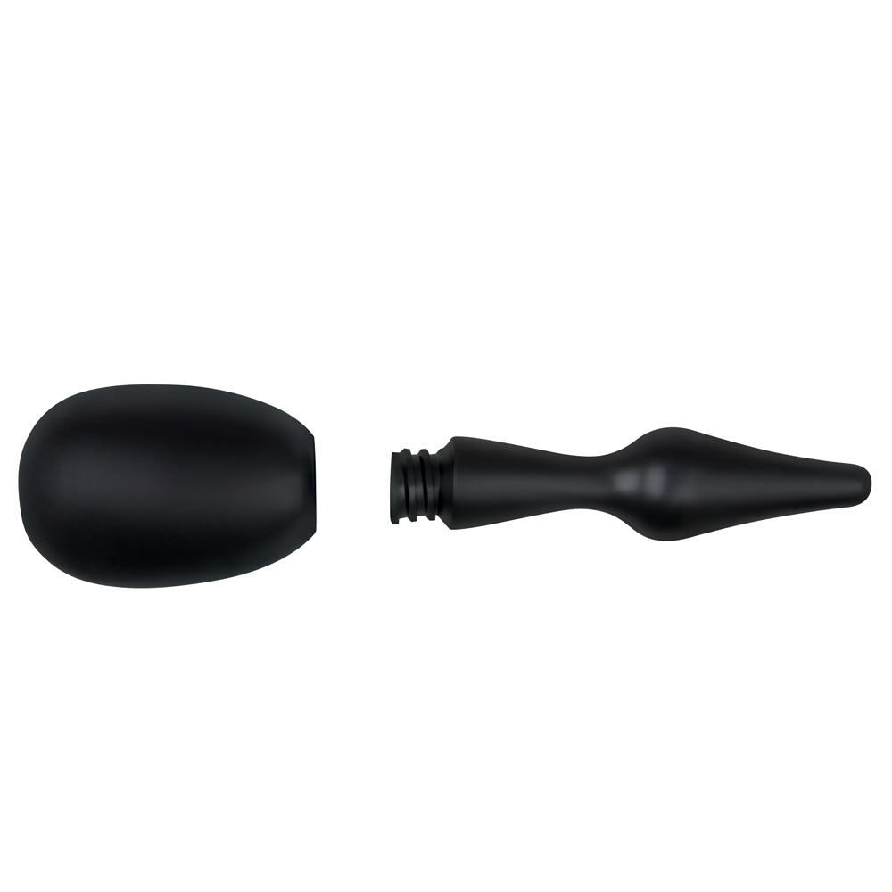 AquaClean Silicone 1-Way Valve Douche Set with Butt Plug Nozzle - 150 ml Capacity with Free Travel Douche Included.
