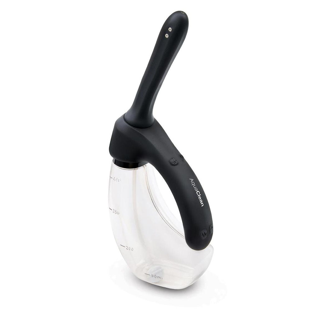 AquaClean Rechargeable Auto Douche Set with Bendable Vibrating Nozzle - 440 ml Capacity with Free Travel Douche Included.