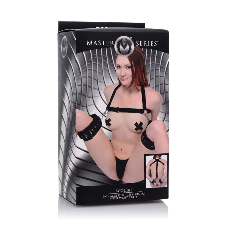 Master Series Acquire Thigh Harness & Wrist Cuffs -  Restraints XR Brands Discreet Intimate Essentials.