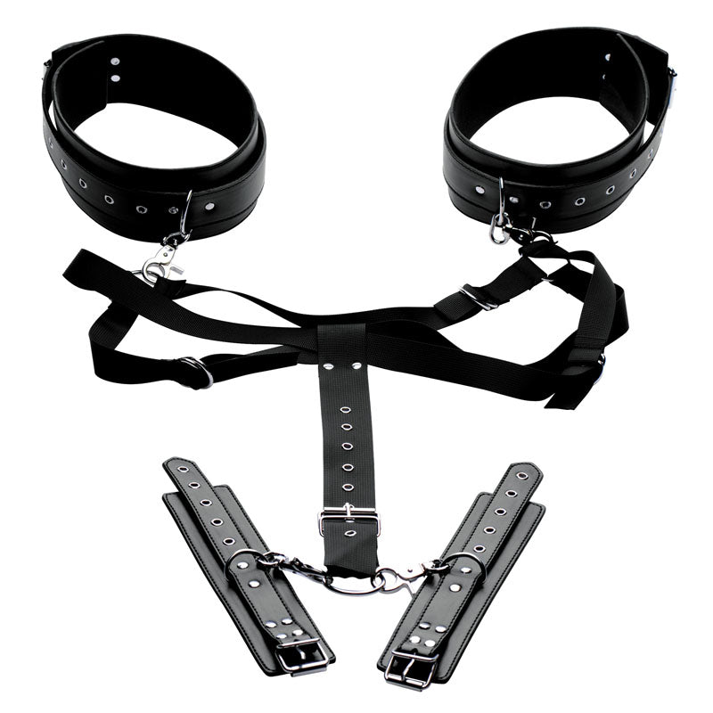 Master Series Acquire Thigh Harness & Wrist Cuffs -  Restraints for intimate essentials and sexy toys for men.