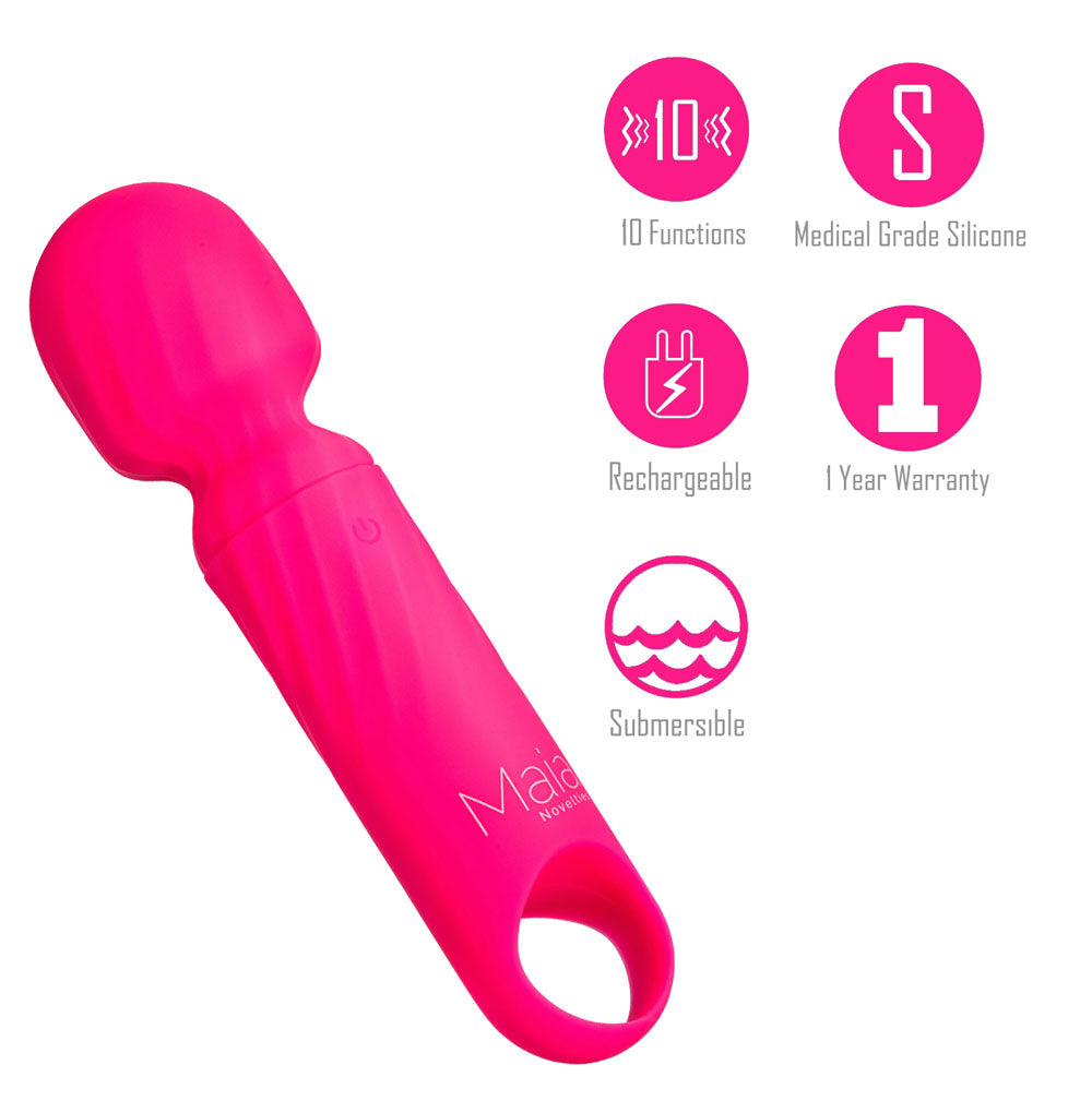 Maia DOLLY -  -  12.7 cm USB Rechargeable Massage Wand featuring 10 functions and made of medical grade silicone.