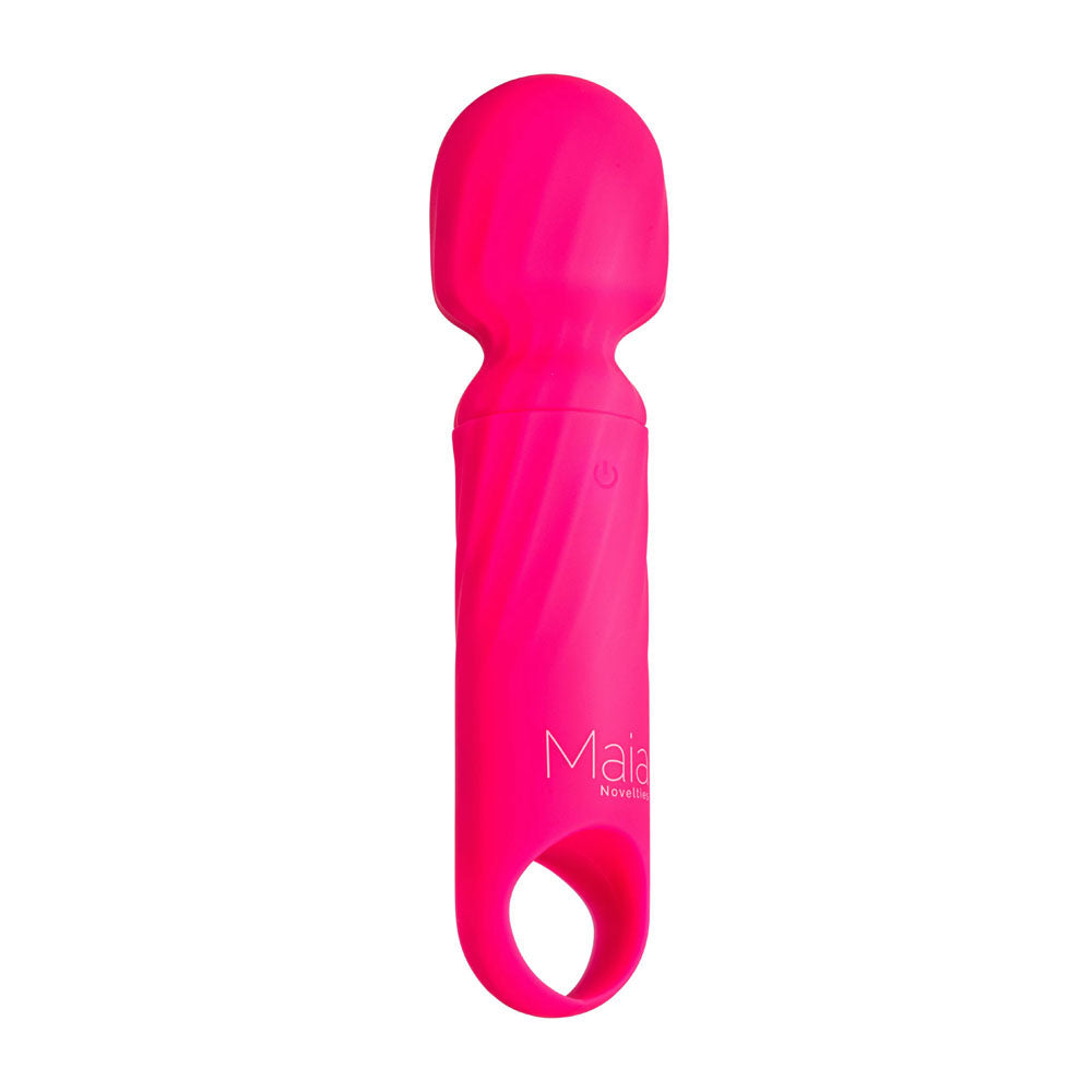 Maia DOLLY -  -  12.7 cm USB Rechargeable Massage Wand in vibrant pink color.