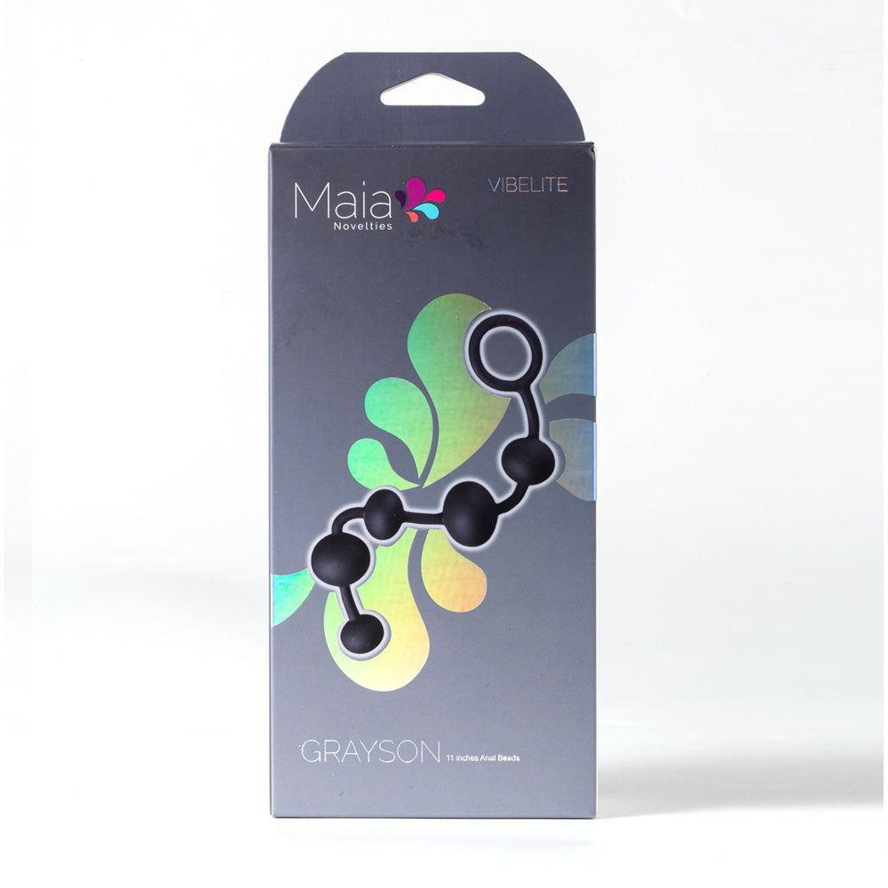 Maia GRAYSON -  16.5 cm Anal Beads packaging showcasing the product design and features.