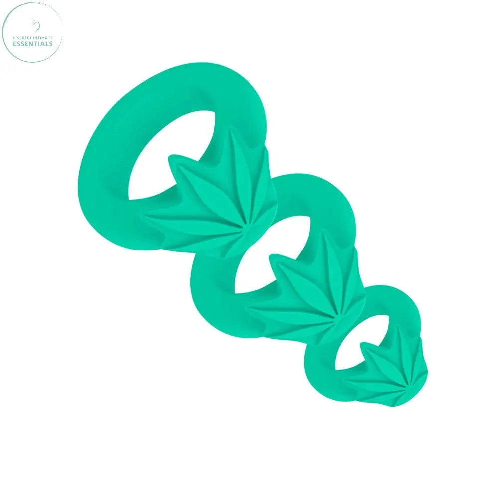Affordable quality Maia HAZEY -  Pot Leaf Cock Rings - Set of 3  from Maia Toys by Discreet Intimate Essentials with Discreet Delivery 