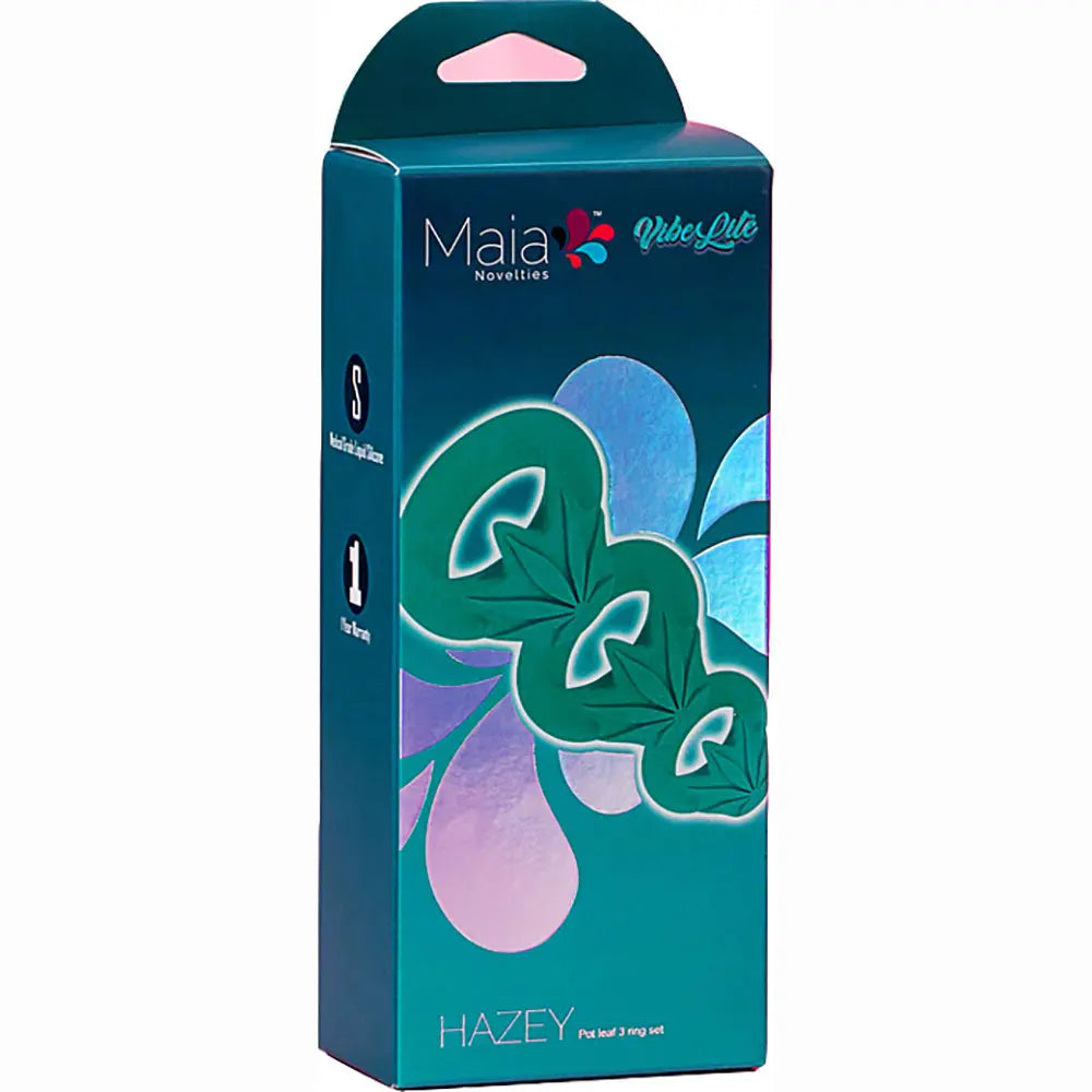 Affordable quality Maia HAZEY -  Pot Leaf Cock Rings - Set of 3  from Maia Toys by Discreet Intimate Essentials with Discreet Delivery 