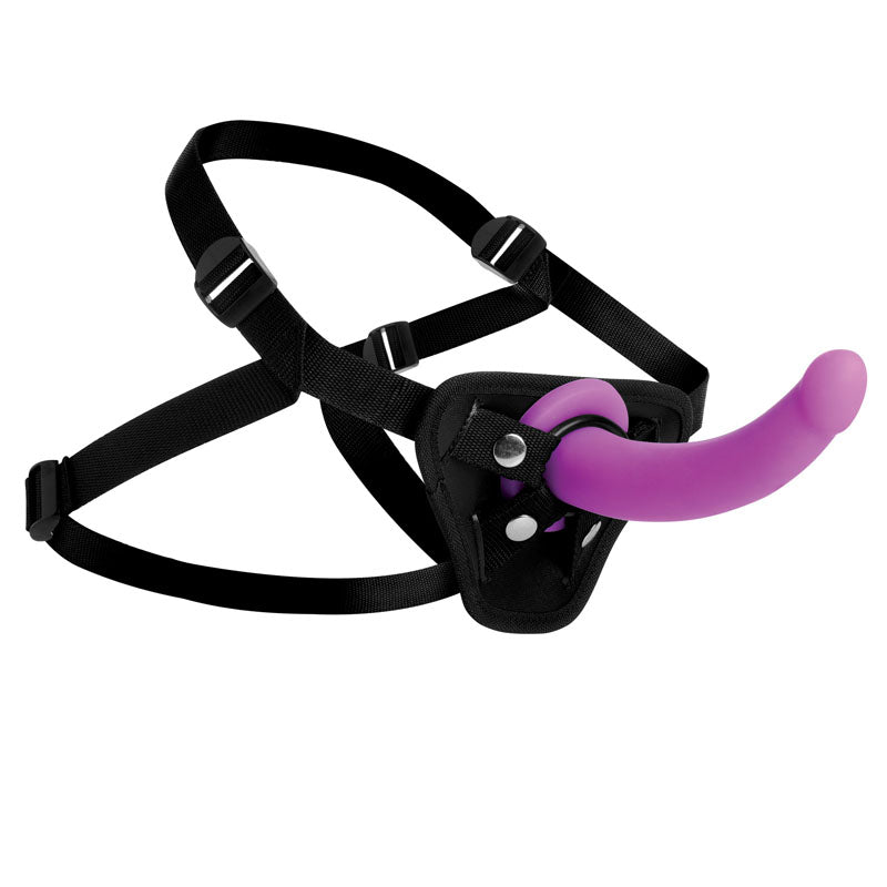 Strap-U Navigator -  16.5 cm Silicone G-Spot Strap-On with adjustable harness for intimate essentials for her.