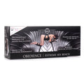 Master Series Obedience Extreme Sex Bench -  Bondage Furniture package showing ergonomic design for deeper penetration.