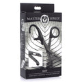 Master Series Snip -  Heavy Duty Bondage Scissors packaging featuring durable design and carabiner clip.