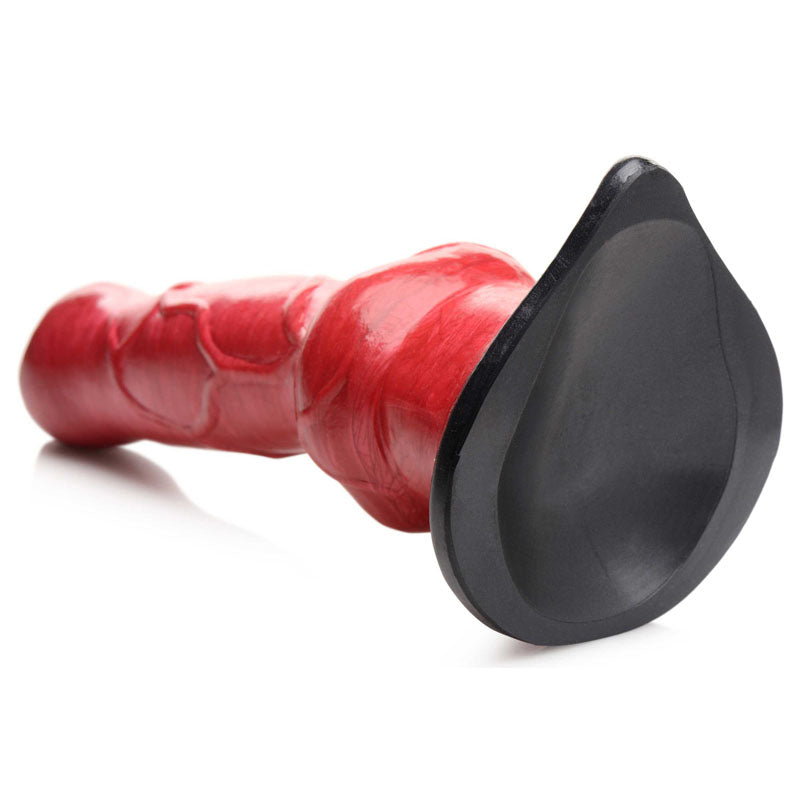 Creature Cocks Hell-Hound Canine Penis Silicone Dildo -  19 cm Canine Dildo with a sturdy black suction cup base.