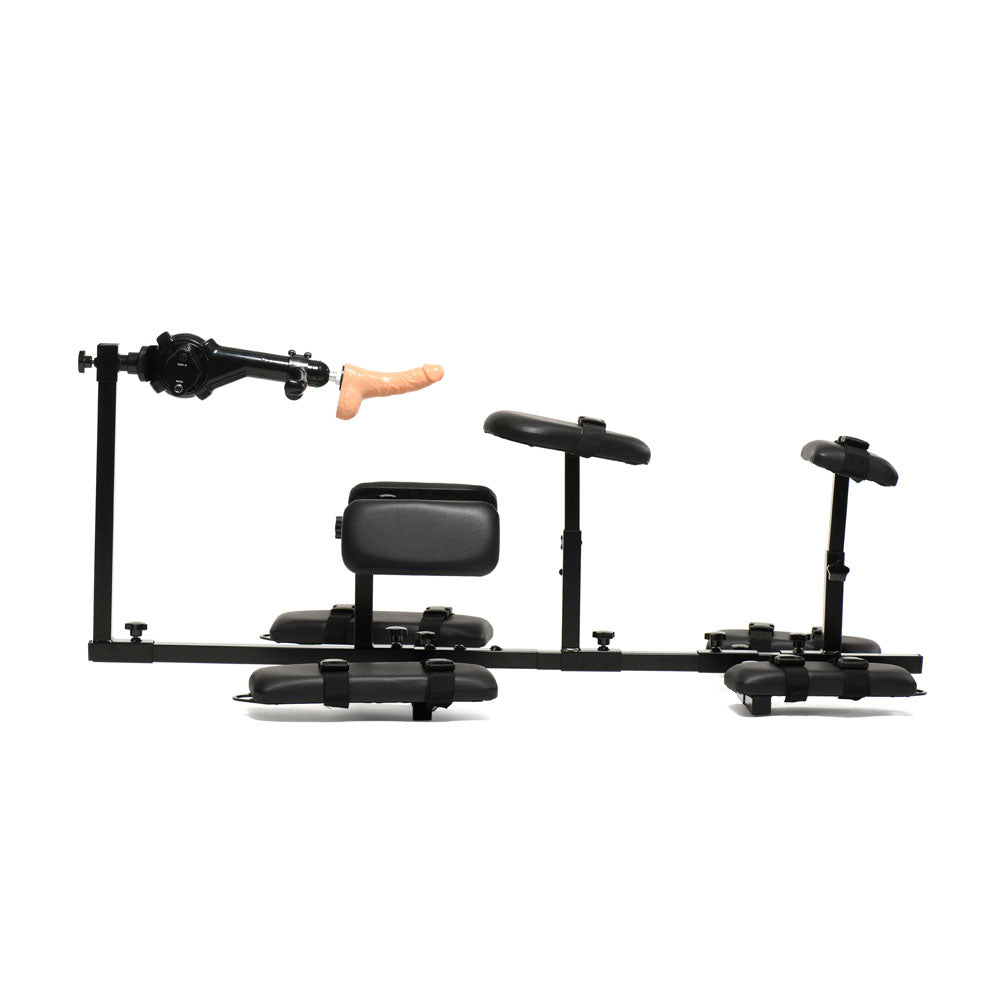 Master Series Subversion - Deluxe Stockade with Mains Powered Sex Machine for intimate essentials and pleasure.