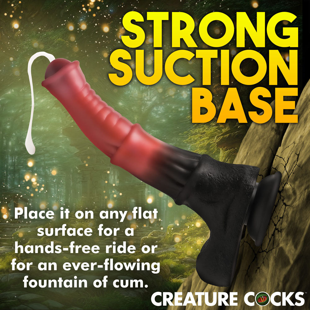 Creature Cocks Centaur Explosion - Pink/Black 24.5 cm Squirting Fantasy Dildo with strong suction base.