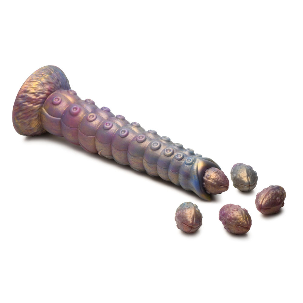 Creature Cocks Deep Invader - Multi-Coloured 22.9 cm Ovipositor Fantasy Dildo with iridescent design.