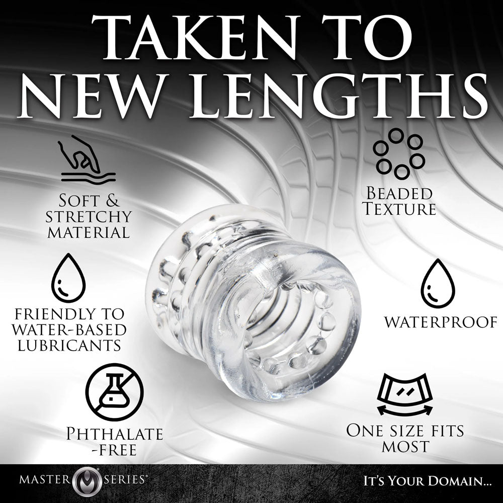 Master Series Ball Stack Ball Stretcher -  -  Ball Stretcher features beaded texture and is made of soft, stretchy, phthalate-free material.