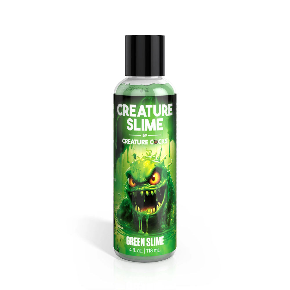 Creature Slime by Creature Cocks -  Slime -  Water Based Lubricant - 118 ml Bottle with green slime design.