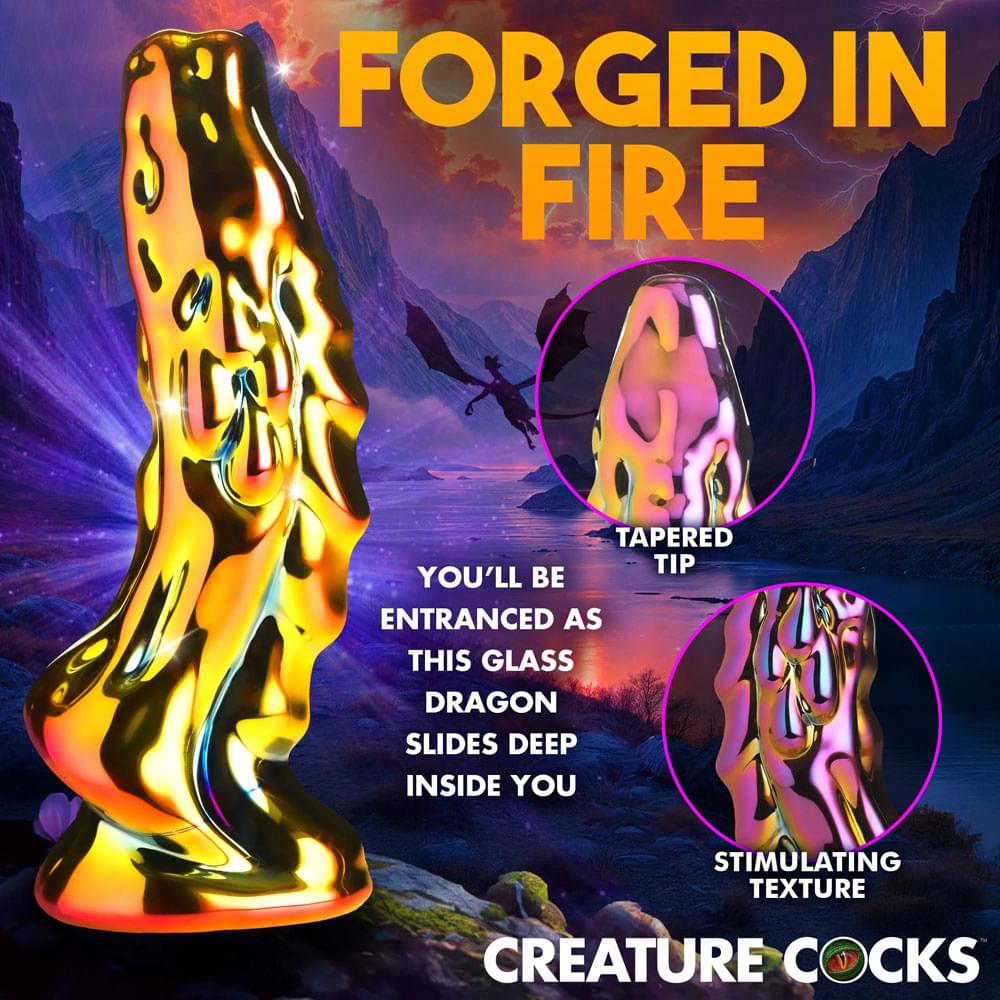 Creature Cocks Dragon Glass -  15.7 cm Glass Fantasy Dildo