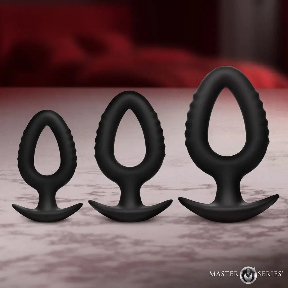 Master Series Pop Plugs -  Anal Plug Trainer Set - Set of 3 Sizes XR Brands Discreet Intimate Essentials.