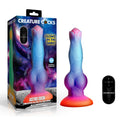 Creature Cocks Astro Cock - Glow In Dark 20.6 cm Vibrating Fantasy Dildo with Remote packaging and remote control.