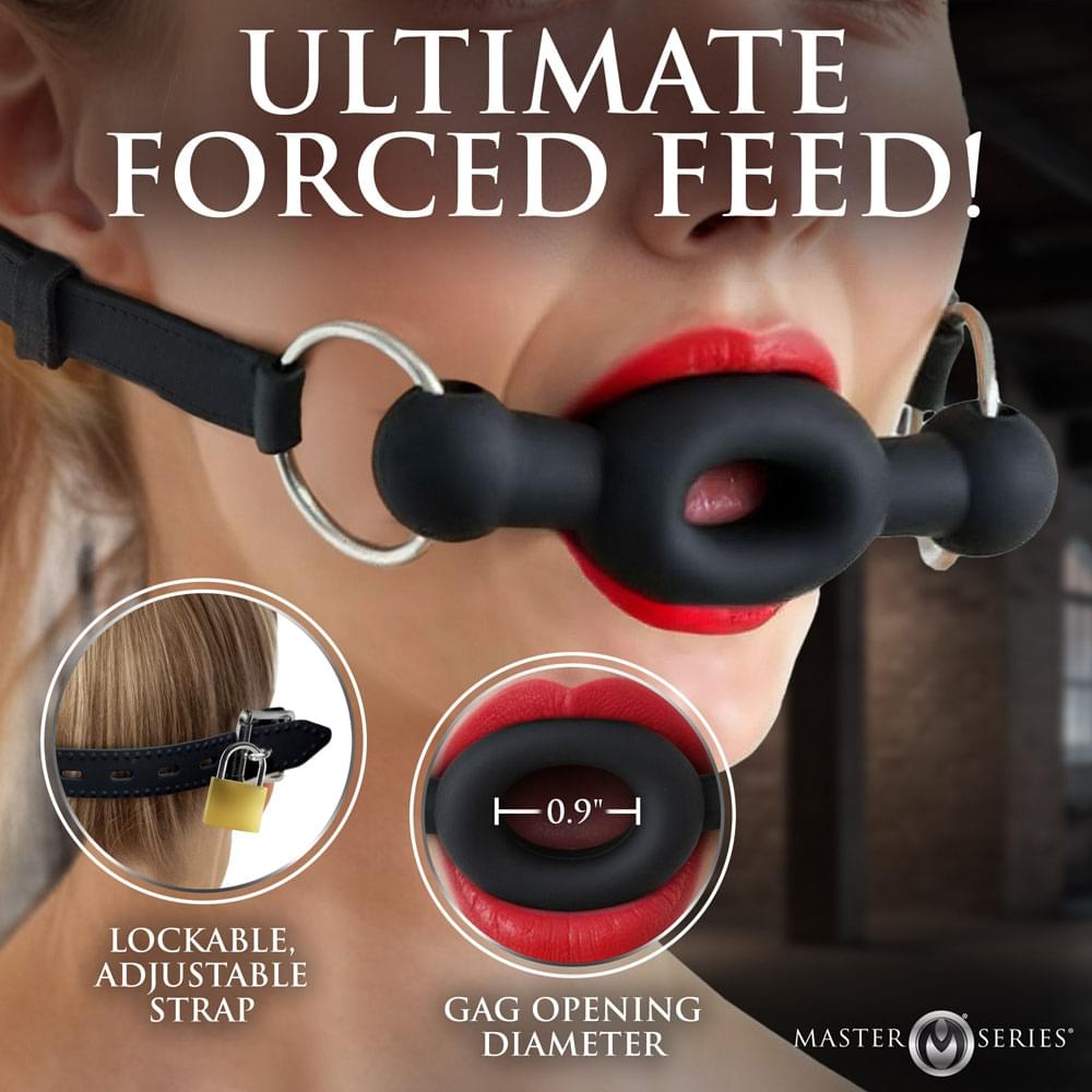 Master Series Forced -  Silicone Feeding Mouth Gag