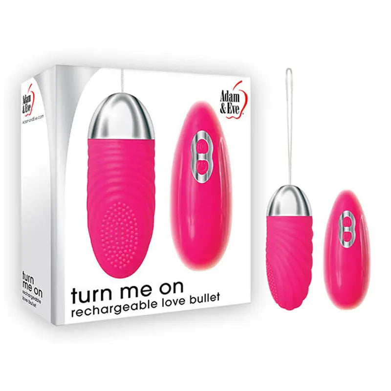 Adam & Eve Turn Me On Rechargeable Love Bullet -  8.9 cm (3.5'') USB Rechargeable Bullet with Remote Adam & Eve Discreet Intimate Essentials.
