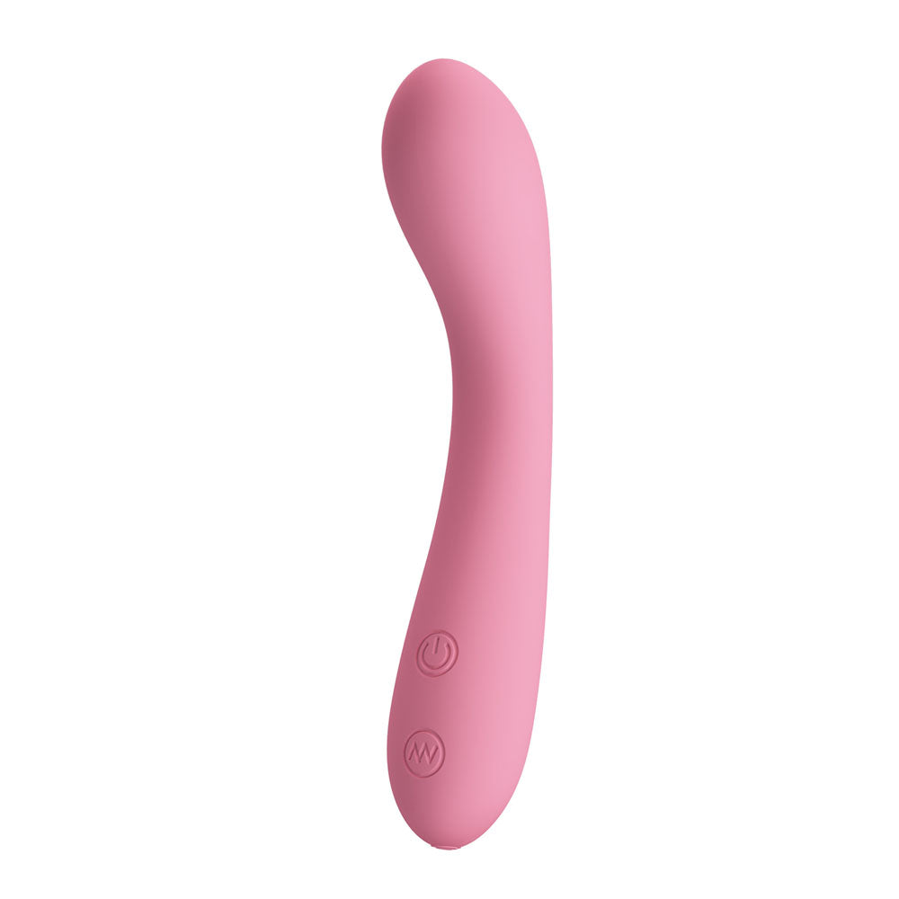 Party Up JOHN Flexible Vibe -  -  16 cm USB Rechargeable Vibrator in soft pink color, designed for intimate essentials.