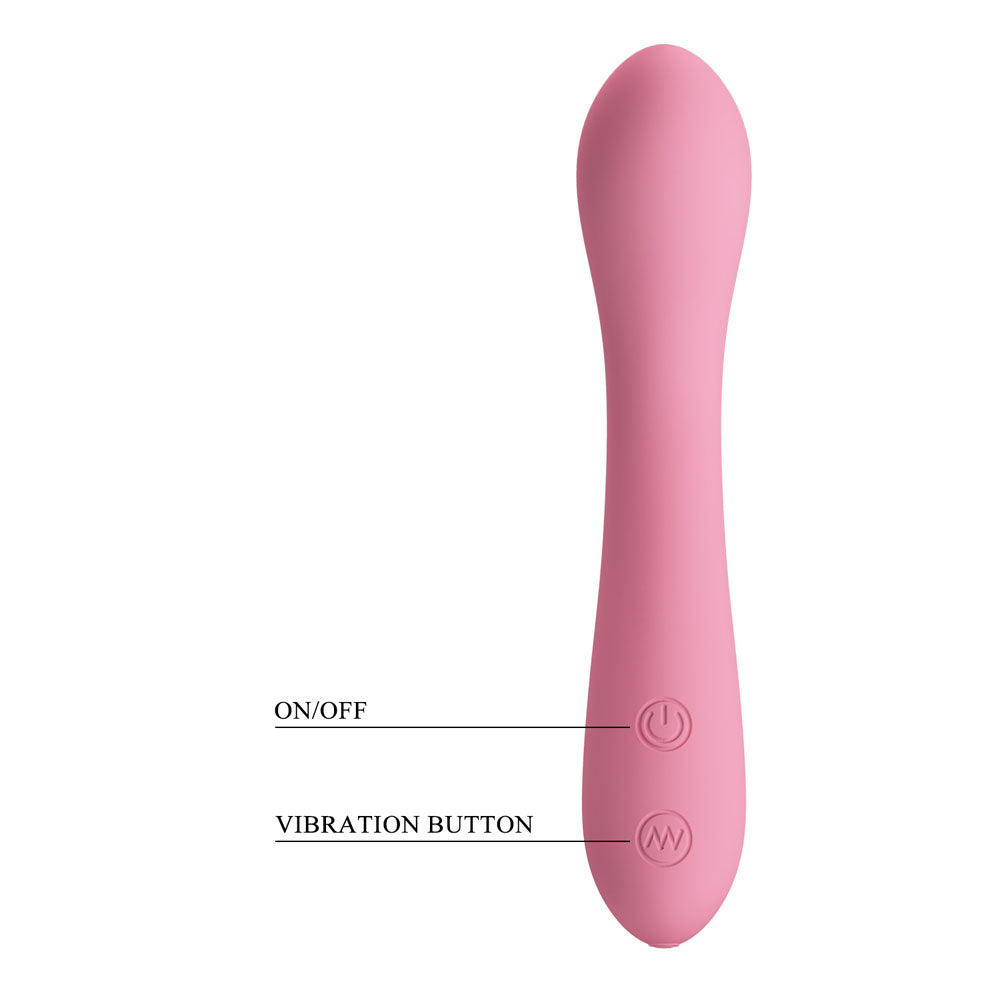 Party Up JOHN Flexible Vibe -  -  16 cm USB Rechargeable Vibrator with on/off and vibration buttons.