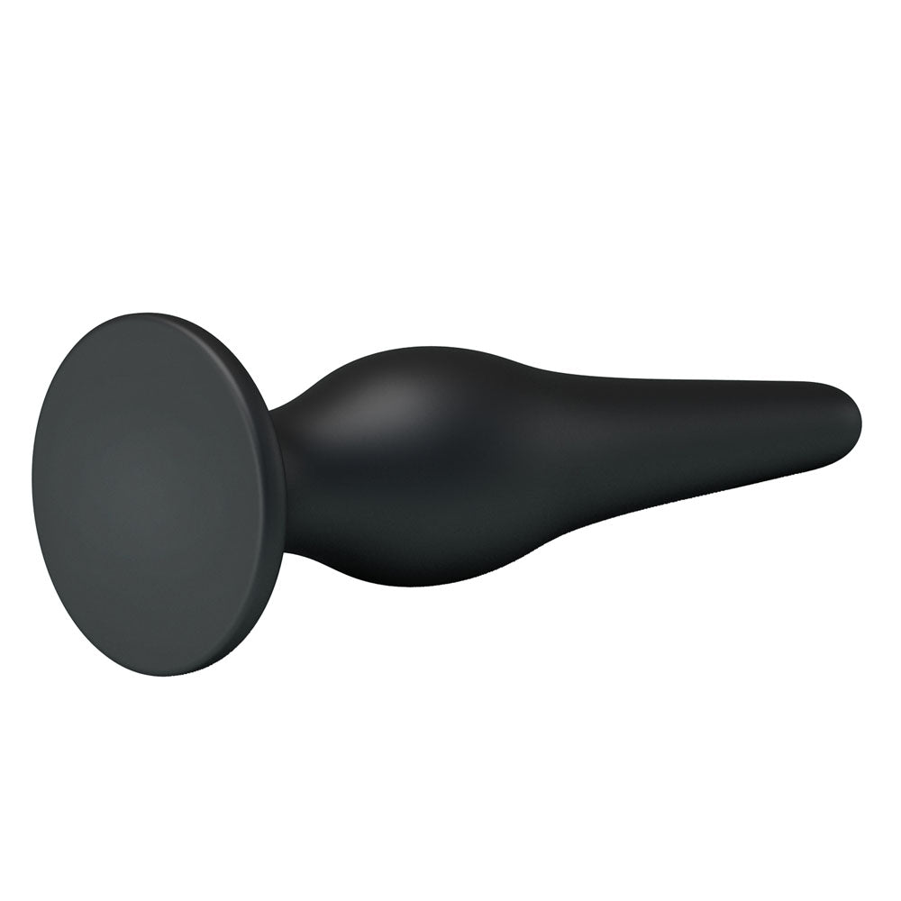 Party Up JERRY Butt Plug Set - Butt Plugs - Set of 3 Sizes, black silicone butt plug for anal exploration.