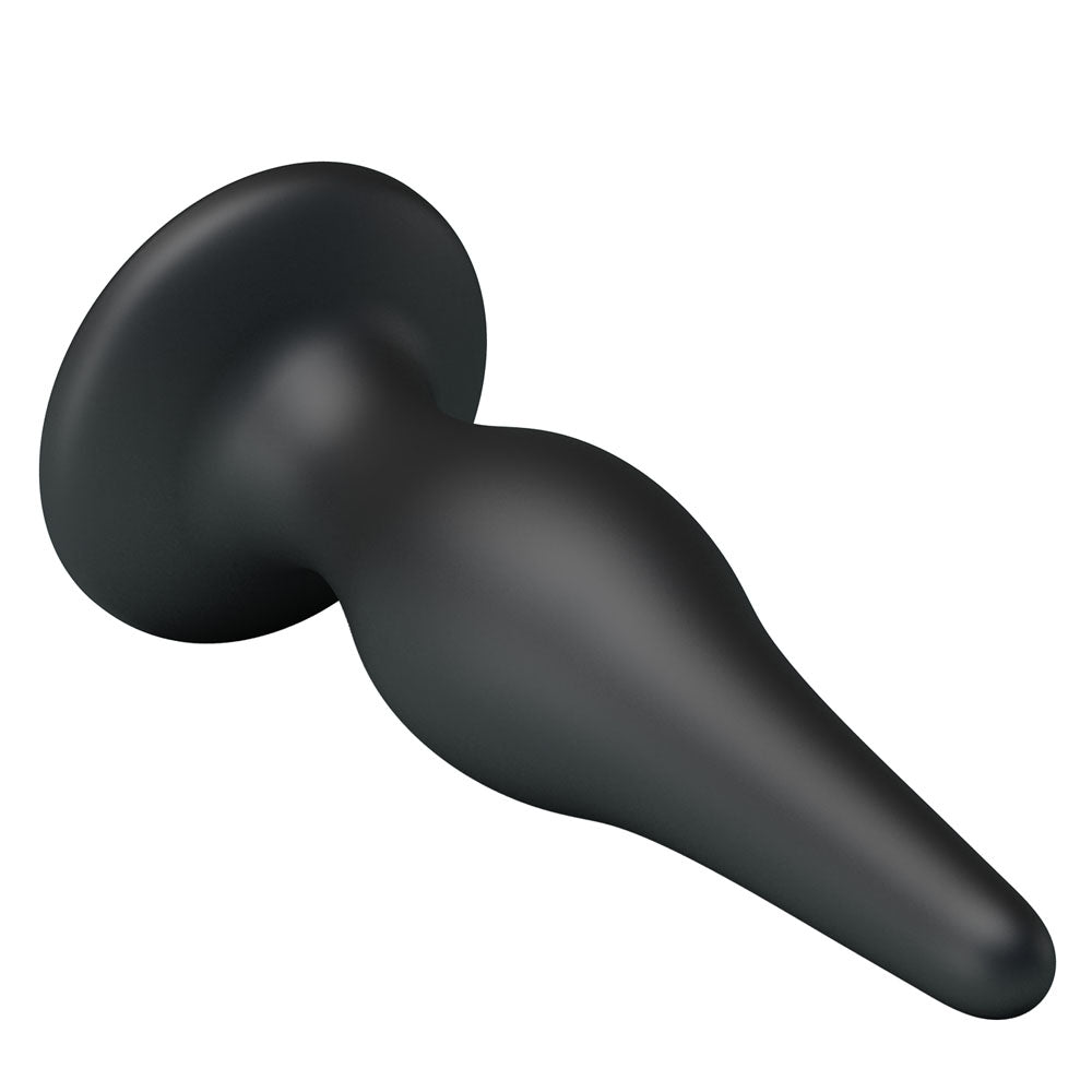 Party Up JERRY Butt Plug Set - Butt Plugs - Set of 3 Sizes, black silicone butt plug designed for anal stimulation.