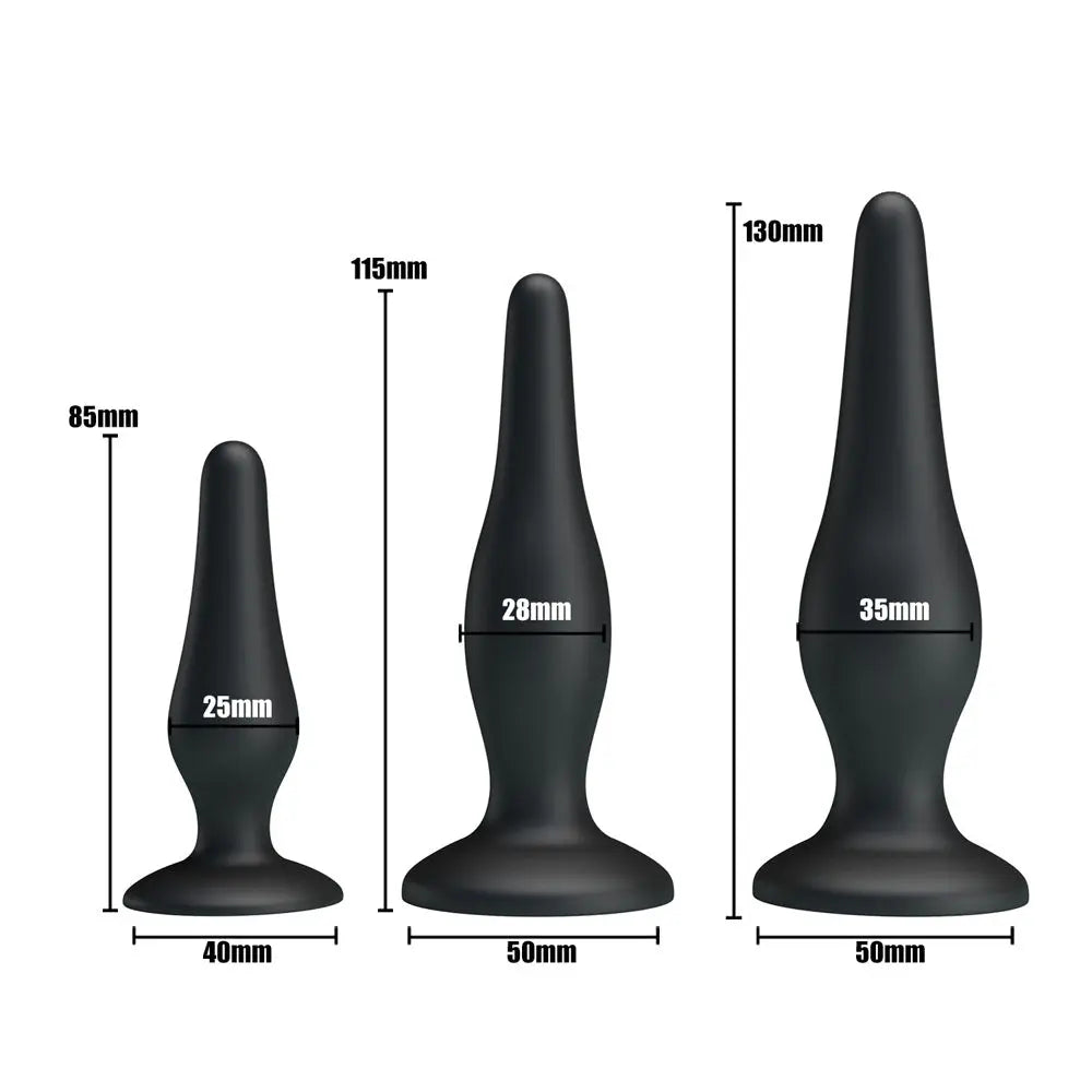 Party Up JERRY Butt Plug Set -  Butt Plugs - Set of 3 Sizes Party Up Discreet Intimate Essentials.