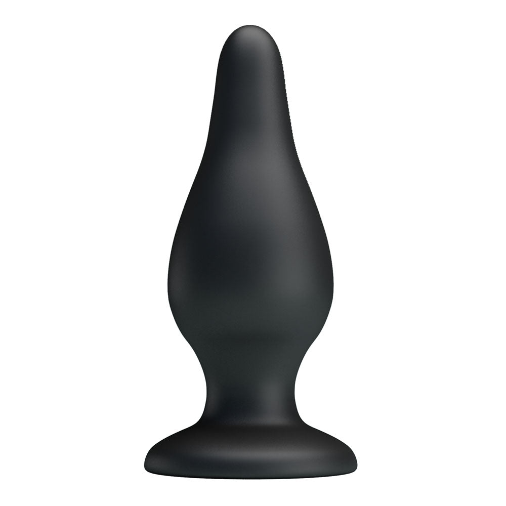 Party Up JEREMY Butt Plug -  15.4 cm Butt Plug, classic black anal toy for intimate pleasures.